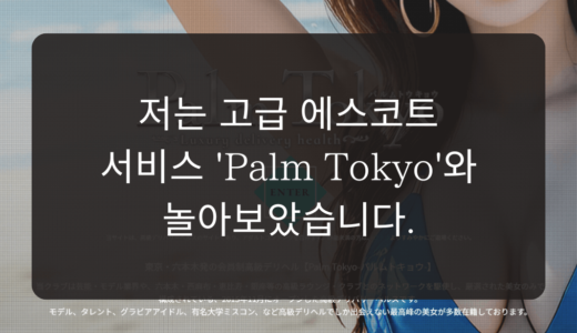 리뷰: 저는 고급 에스코트 서비스 'Palm Tokyo'와 놀아보았습니다.