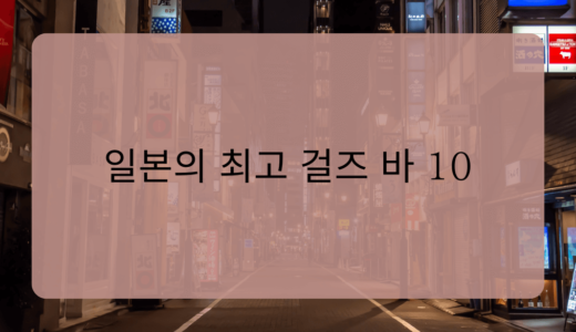 일본의 최고 걸즈 바 10